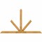 Ekena Millwork Saratoga Rough Sawn Timber Gable Bracket, Western Red Cedar, 84"W x 49"H x 2"D x 4"F, 14/12 Pitch GBW084X49X0204SAR00RWR - alternate 1